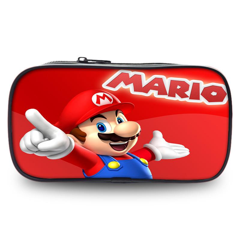 Super Mario Pencil Case Large Capacity Polyester Kids Stationery Organizer For Students