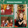 Christmas Santa Countdown Wooden 24 Day Decor Toy Cute Calendars With Toys For Vacation Holiday Classroom Offices Desk Kids