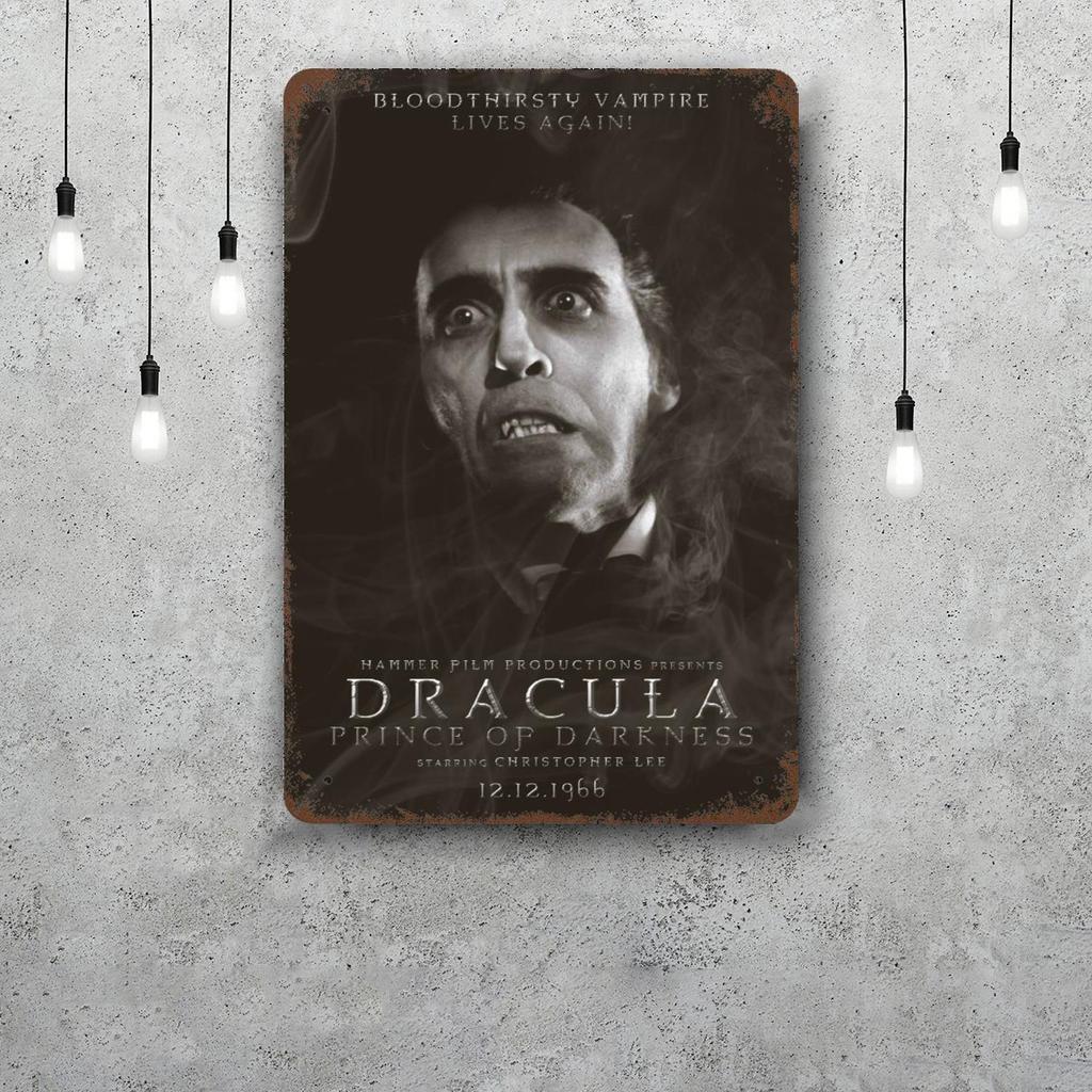 christopher lee Classic Poster Rusty Metal Plaque Retro Decorative Plate Bar Man Cave Garage Club Metal Sign Wall Decoration