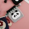 2025 New Fashionable Cartoon Hand-woven Drawstring Bag Weaver Girl Crocheted Drawstring Coin Bag Cute Animals Small Bag