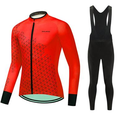 2026 Spring and Autumn Team Edition Men's Long Sleeve Cycling Suit Quick-drying Breathable Strap Men's Suit