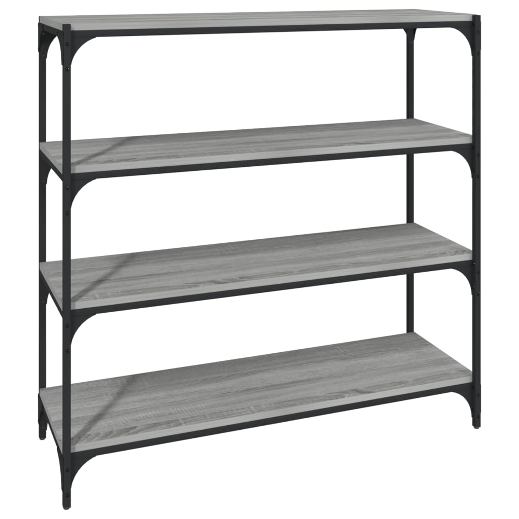 Bookshelf Gray Sonoma 100 x 33 x 100 cm Engineered Wood and Steel