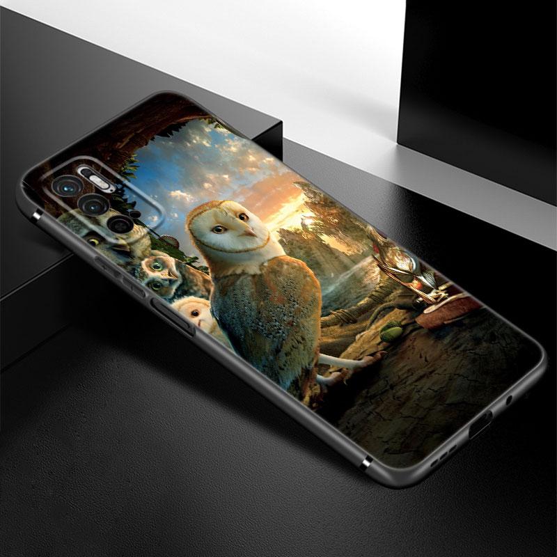 Cute Owl Animal Phone Case For Xiaomi Redmi Note 7 8 9 10 Lite 11 11E 11T 12 Pro 11S 4G 10T 5G 8T 9S 10S Soft TPU Black Cover