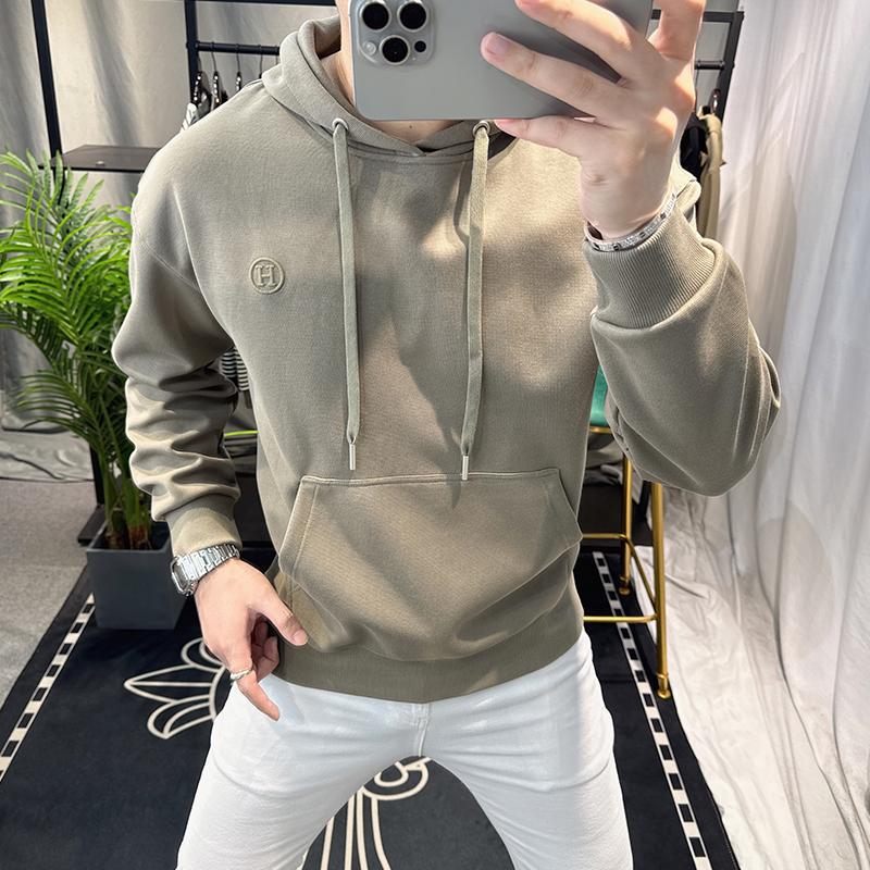 US Style Slim Fit Men s Hooded Sweatshirt - European Station - 2025 SpringAutumn New Arrival - Letter Embroidery Trend XL for 140-160 jin 2440₽