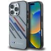 Custodia per iPhone 16 Pro BMW Motorsport Strisce Casuali Grigio