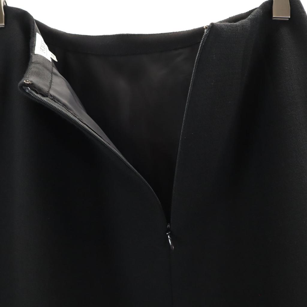 FOXEY BOUTIQUE Made In Japan Wool Midi Length Skirt 42 Black Women Used