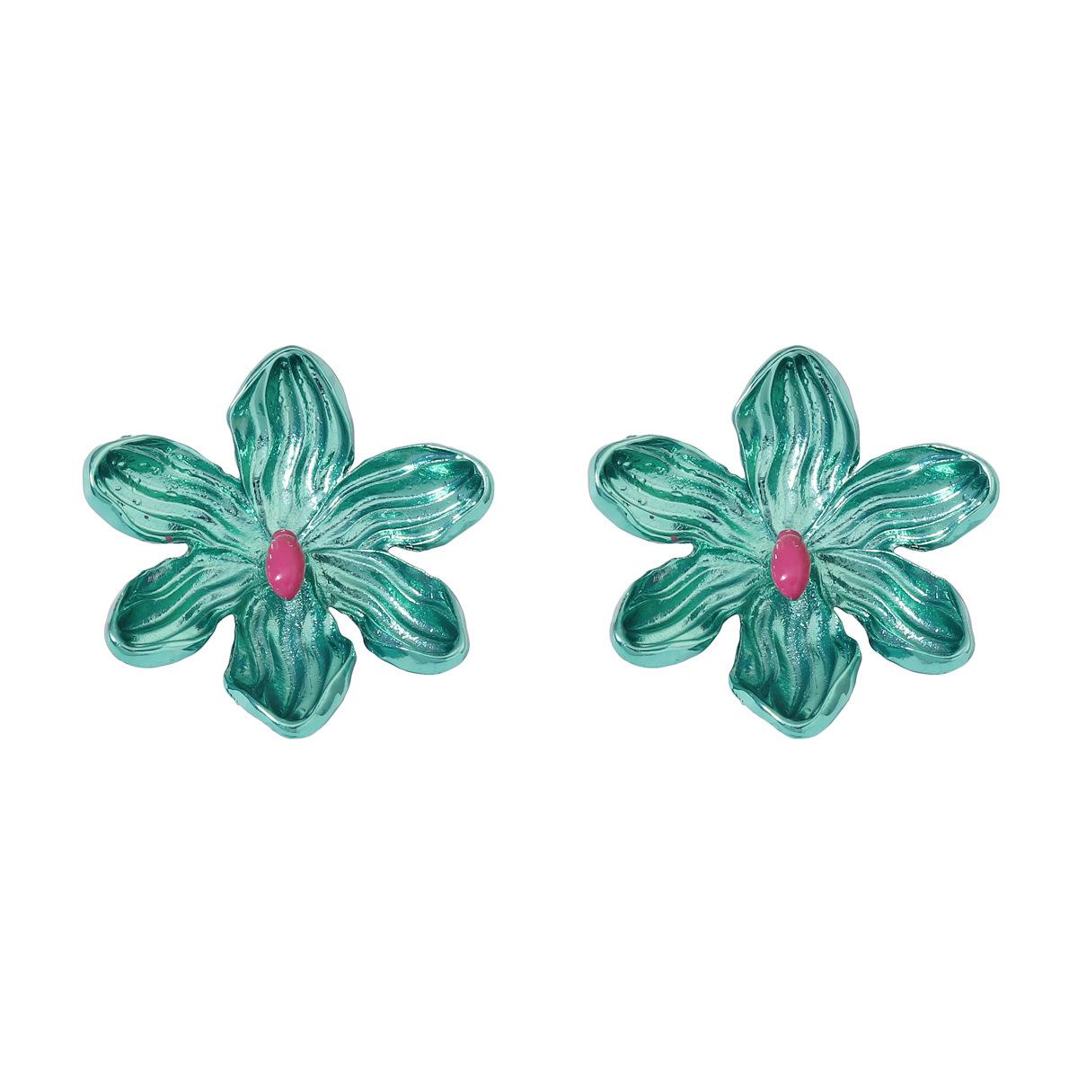 

Exquisite oil dripping flowers, light luxury, versatile, trendy, fashionable, niche earrings, earrings