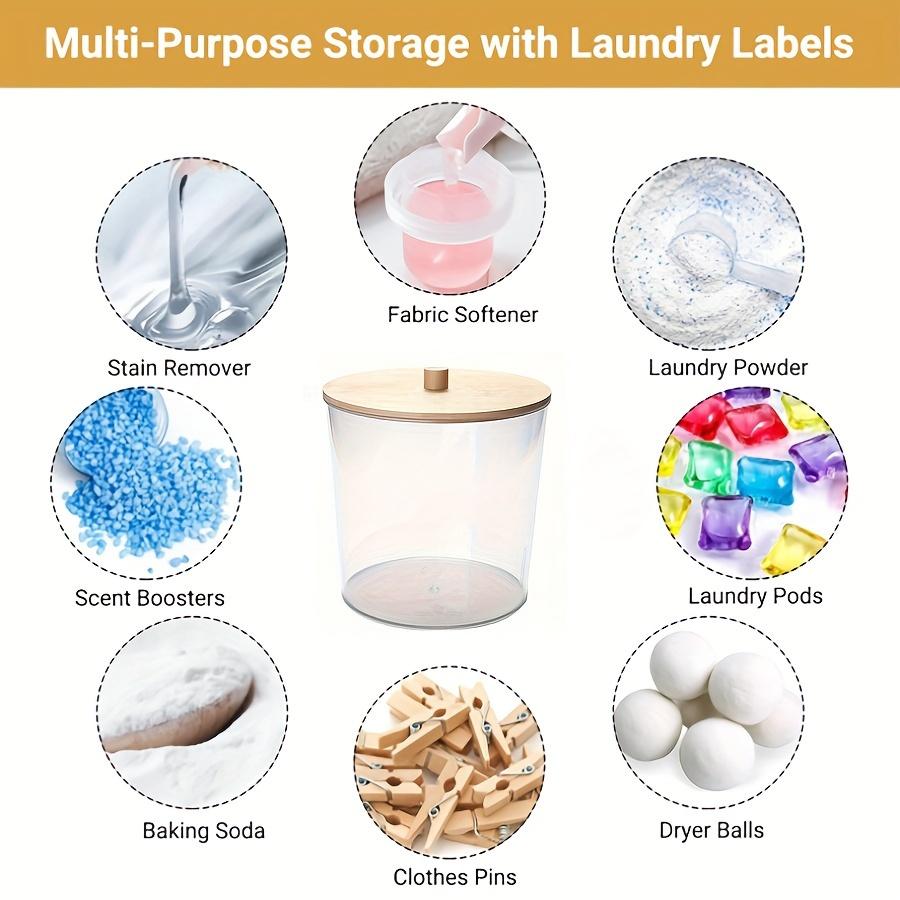 Laundry Room Organization and Storage Jars Large Capacity Acrylic Storage Box Laundry Detergent Pods Container with Spoon Clear