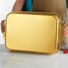 Rectangular Golden Stainless Steel Baking Tray Cake Bread Pans Seafood Plate Grilling Trays Kitchen Baking Tool