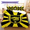 Al-Ittihad Club Pattern Bedding,Quilt Set Quilt Cover Pillowcase Home Birthday Gift (1 * duvet cover + 2 * pillowcase, without core)