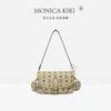 Cartoon bear printed small square bag versatile bag women's 2025 new retro old flower high-end single shoulder messenger bag