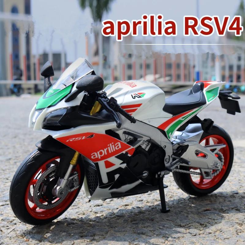 1/12 Aprilia RSV4 Alloy Racing Motorcycle Model Diecast Metal Street Cross-country Motorcycle Model Simulation Children Toy Gift