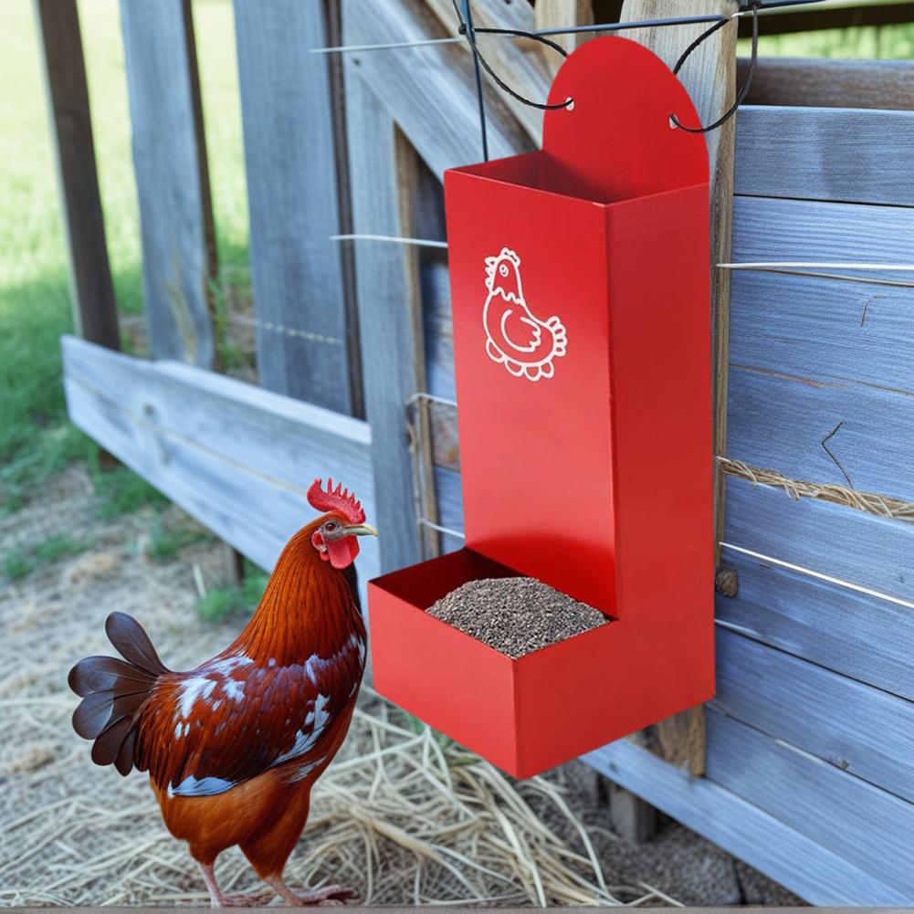 Hanging Chicken Feeder Precision Nutrition Poultry Gravity Feeder Wide Mouth Automatic Chicken Feeder Chicken Coop Accessories