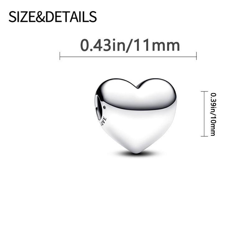 New In Color Heart Shape Charms Beads Fits Bracelet Bangle Necklace For Women Luxury Diy Jewelry Daily Party Festival Gifts