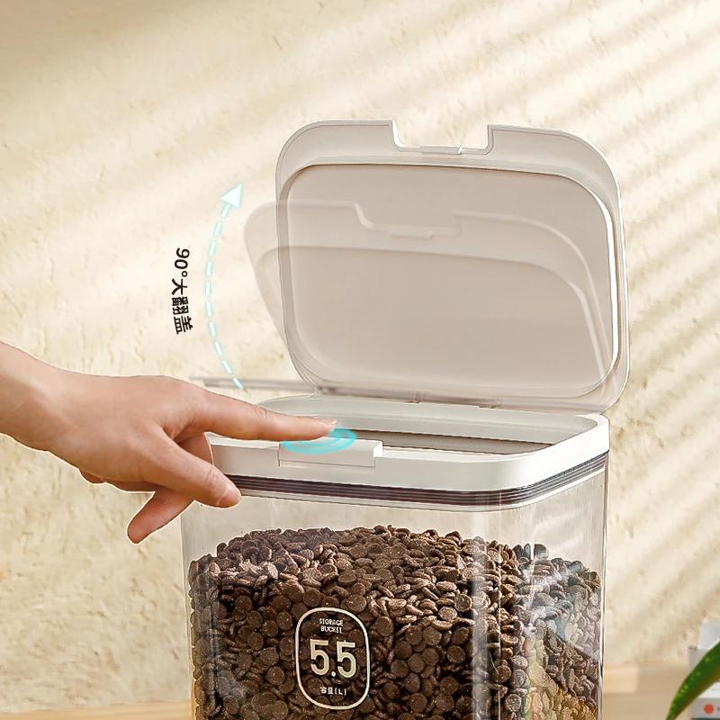 Large Capacity Insect-proof Pet Food Storage Bucket for Cats and Dogs Food Storage Clamshell Home Food Grade Sealed Storage Box