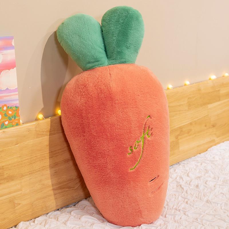 

Creative Large Carrot Plush Rabbit Hair Pillow Doll 50 cm помаранчевий