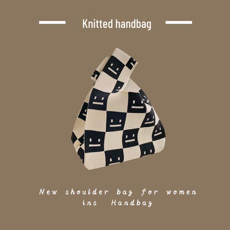 Trendy Women's Knitted Wool Bucket Handbag - Casual Tote & Lunch Box Bag