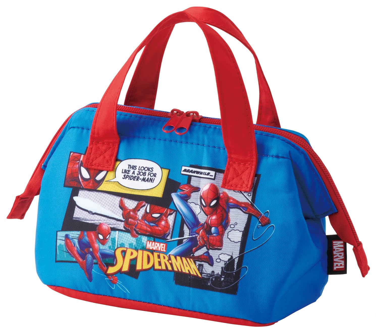 Skater Lunch Clasp Spiderman Size Bag, Insulated, Small, Kids , Closure, Design, 25, Boys , KGA0-A