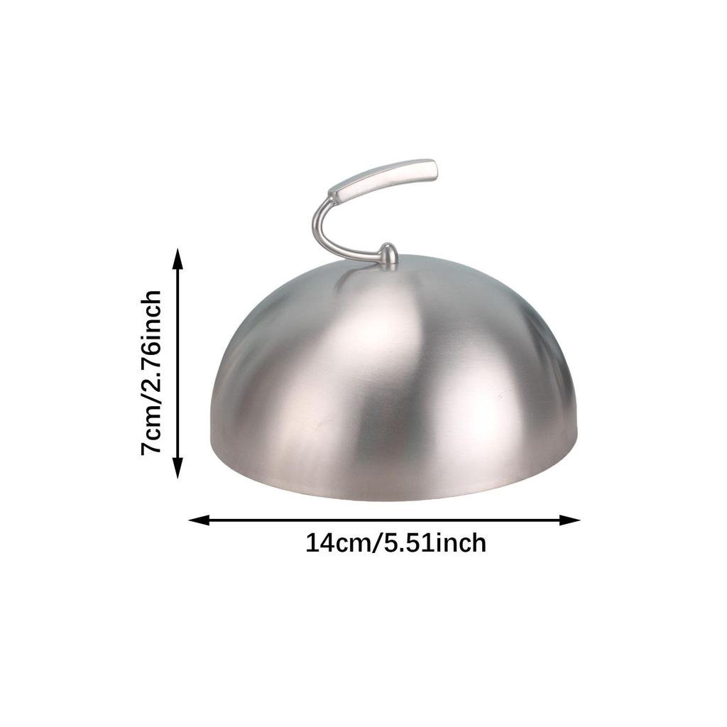 Stainless Steel Frying Pan Covers Round Pot Lids Cover Cookware Cheese Melting Dome for Sandwiches Steak Barbecue Burgers