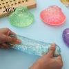 Knete Stressball Mini Glitzer Muschel Spielzeug, Linderung Zucker Entspannung Fidget Weich Dehnbar Transparent Ozean Sensorisches Spielzeug