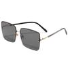 2020 Square Sunglasses, Street Shooting Personalized Rice Rimless Glasses Gradual Change Color Sunglasses Women