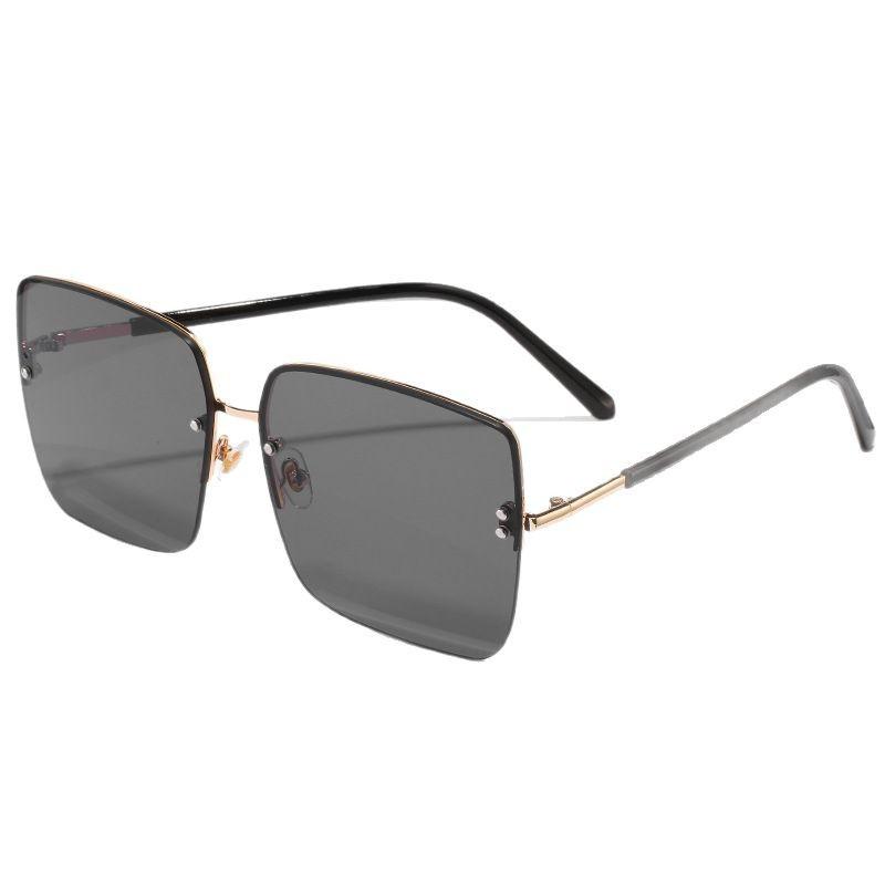 2020 Square Sunglasses, Street Shooting Personalized Rice Rimless Glasses Gradual Change Color Sunglasses Women