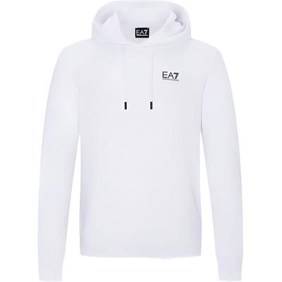 Emporio Armani Ss22 Letter Print Hooded Pullover Long Sleeve Sweatshirt Men Sweatshirt White 3LPM61-PJEQZ-1100