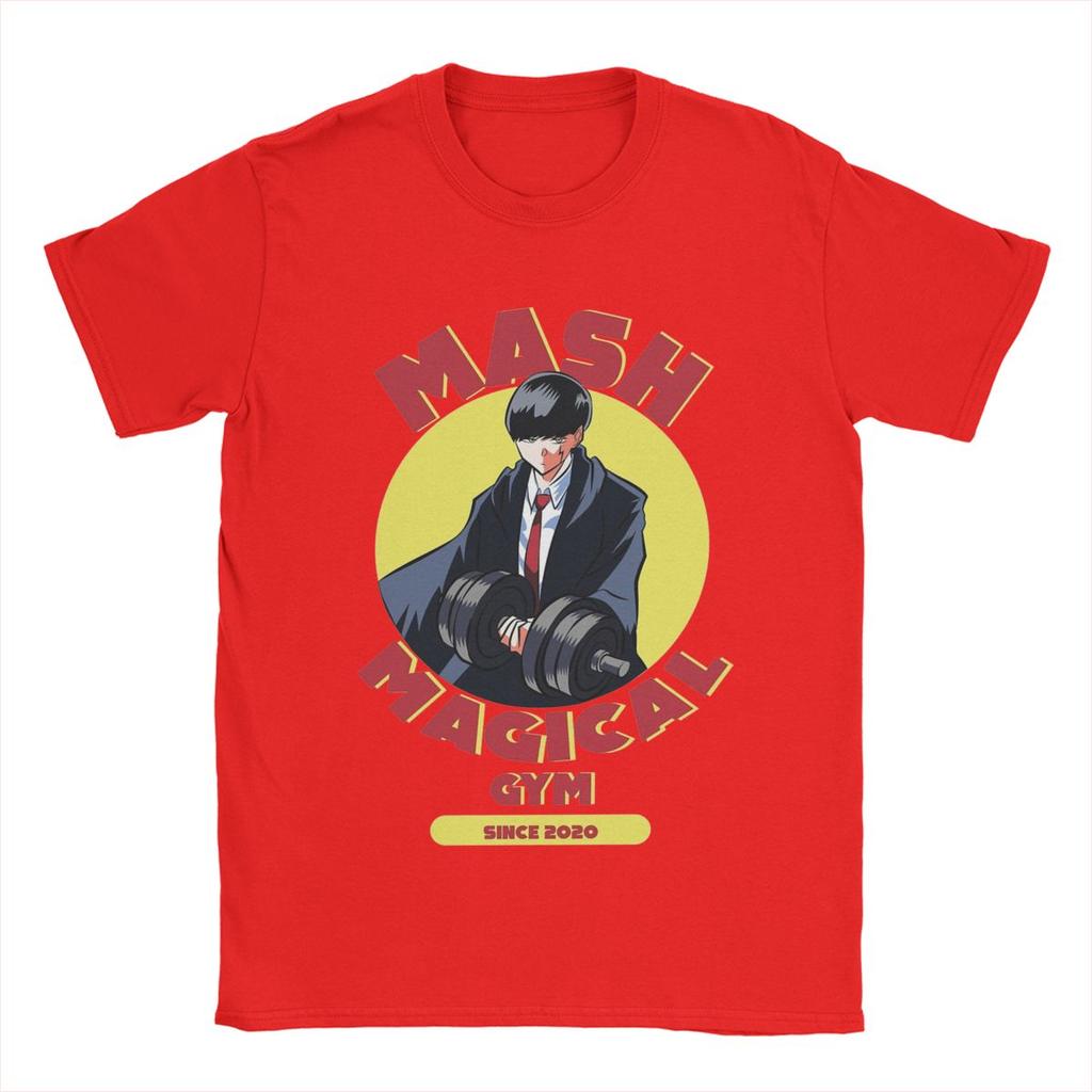 Mashle Kouzla a Svaly Pánské Bavlněné Cool Tričko s O-výstřihem Anime Trička Krátký Rukáv Oblečení Narozeninový Dárek