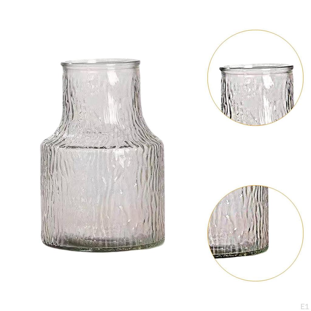 Glasblumenvase Knospe Kreative Hochzeitsmittelstücke Flasche Rundkrug für Bücherregal
