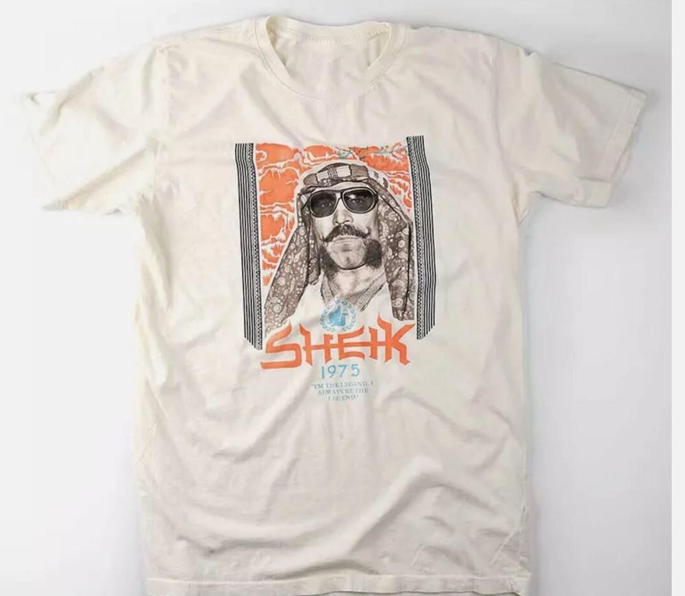 Винтаж 1975 The Iron Sheik Футболка с коротким рукавом Белая Мужская Унисекс S-5XL Унисекс Футболка S