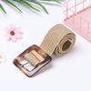 Women Wide Dress Belt Shirt PP Straw Belly Necklace Elastic Waist Chain Body Jewelry Straw Belt