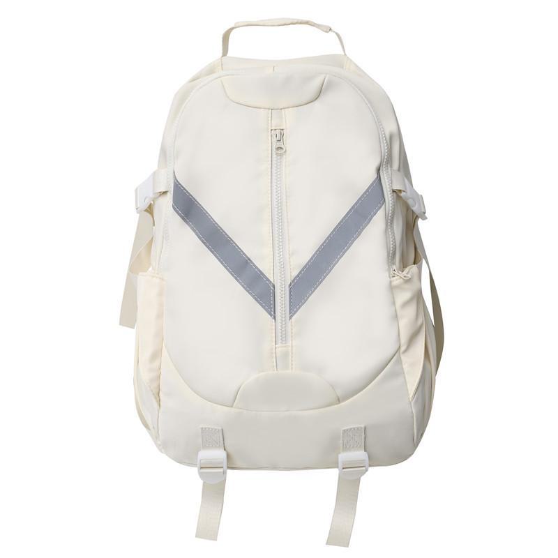 Korean Style Reflective Stripe Backpack: Large Capacity for Junior & Senior High Students
