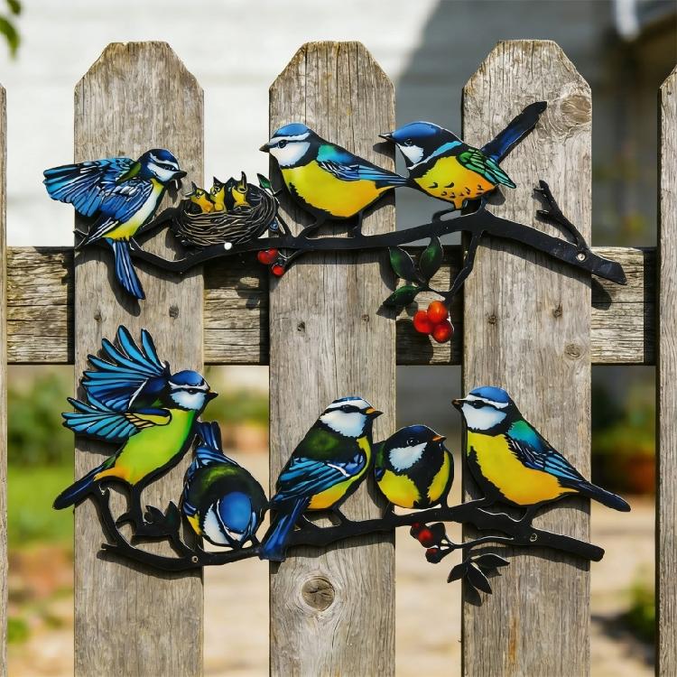 Rural Hummingbird Shape Bird Plaque Ornament For Long Time Durability Outdoor Display Metal Wall Art