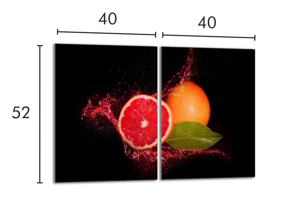 Szklana Płyta Ochronna Na Kuchenkę 2x40x52 Grejpfrut