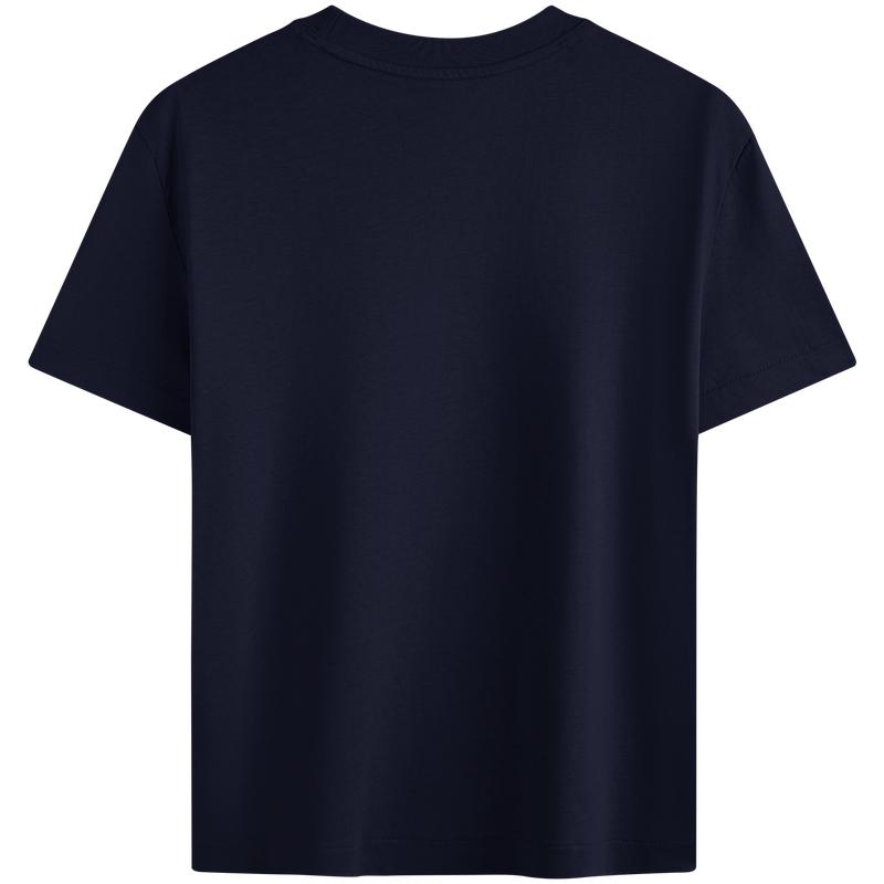 Calvin Klein Klassisches T-Shirt mit Buchstabenaufdruck aus Baumwolle mit kurzen Ärmeln Damen Oberteile Marineblau 47B851G-RNV