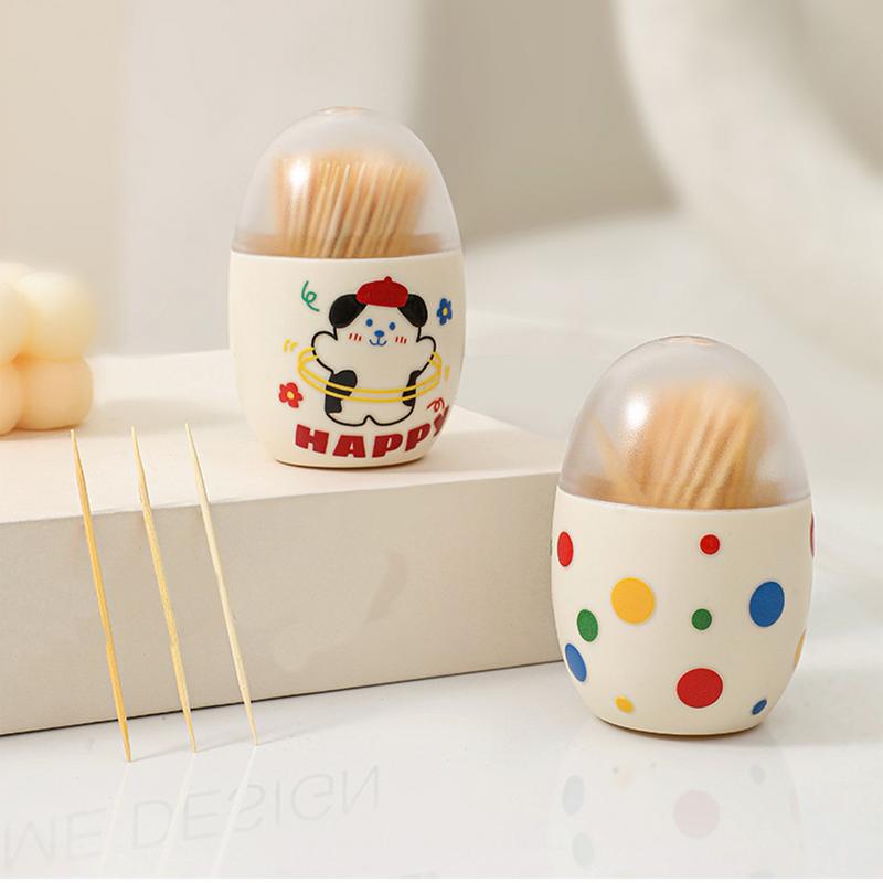 Tooth Pick Holder Magnetic Toothpick Holder For Fridge Novelty Large Capacity Tooth Pick Container For Food Teeth Cocktail