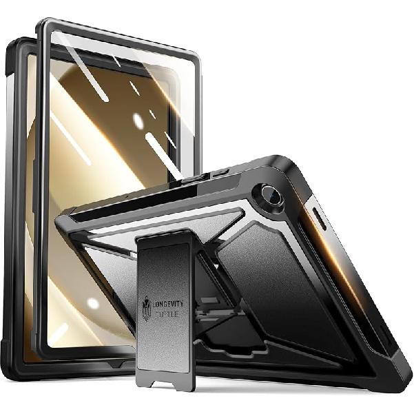 

ZtotopCases для Samsung Galaxy Tab A9 Plus 11 дюймов 5G 2023 Чехол, Встроенная защитная пленка для экрана/Подставка/Полнокорпусная двухслойная противоударная защитная накладка чёрный