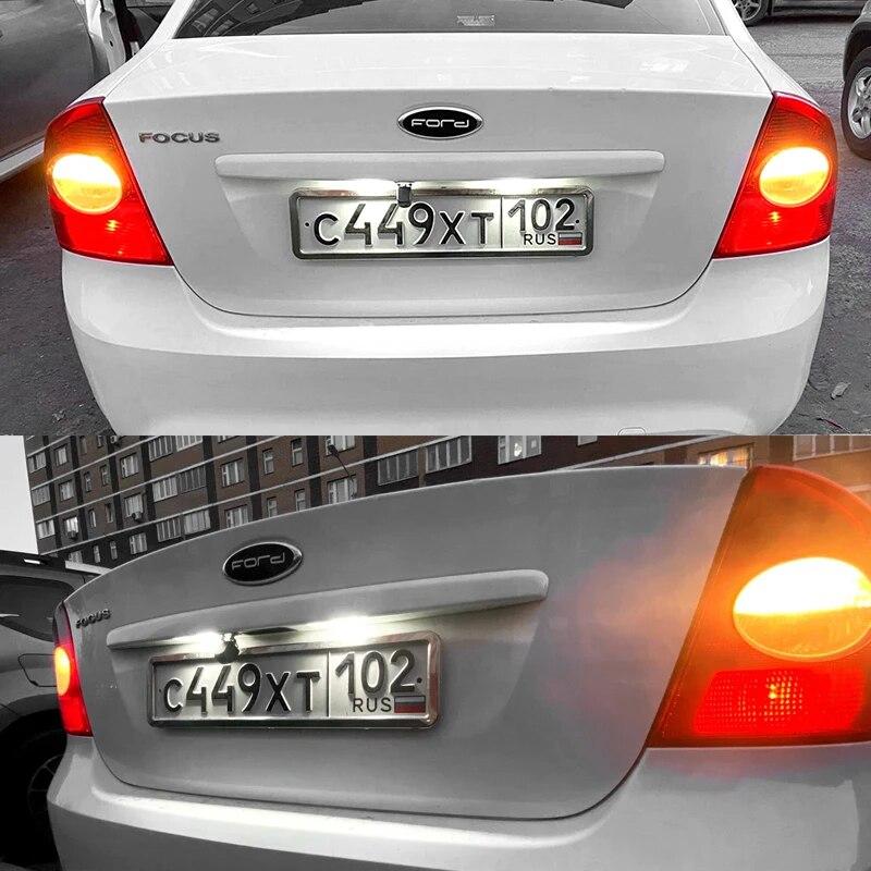 LED Number Plate Light Error Free License Plate Lamp For Ford Focus 2 MK2 2003-2008 C-MAX
