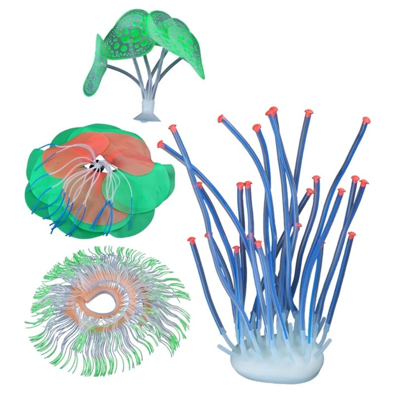 Aquarium Landscape Grass Fluorescence Aquariums Decorations Art Crafts Terrarium Habitat Ornaments Photo Props 1
