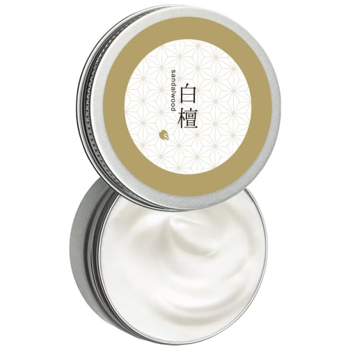 SAKURA & NATURAL Fragrance Cream, 35g, Sandalwood Scent, Solid Perfume, Moisturizing Cream for Men and Women, Hand Cream, Body Cream, Fragrance, Sanda