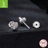 Mini Love Moissanite Stud Earrings, Daily Versatile Heart-Shaped S925 Sterling Silver Stud Earrings For Women