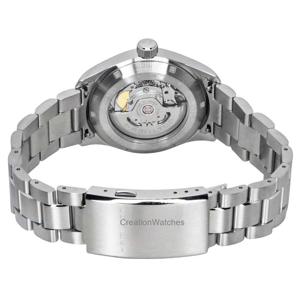 Hamilton Reloj Khaki Field Murph automático de acero inoxidable con esfera negra H70405130 100M para hombre