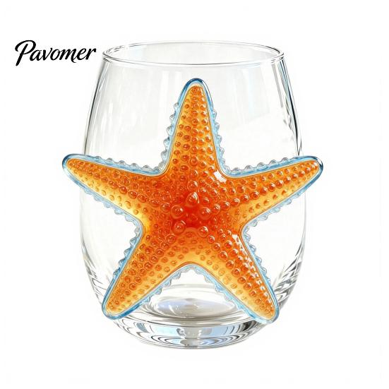Unique Sea Creature Drinkware Octopus Stemless Wine Glass, 3D Marine Animal Printed Bar Shape Cocktail Cup Borosilicate Glassware, for Cocktails