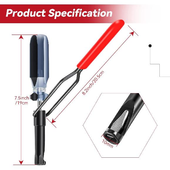 Dreyoo 10MM Valve Adjustment Tool Jam Nut, Slotted Valve Adjusting Stud, Valve Grinding Tool Compatible With Honda/Nissan Auto Vehicle Engines, Valve