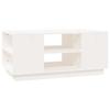 814400 vidaXL Coffee Table White 90x49x40.5 Cm Solid Pine Wood