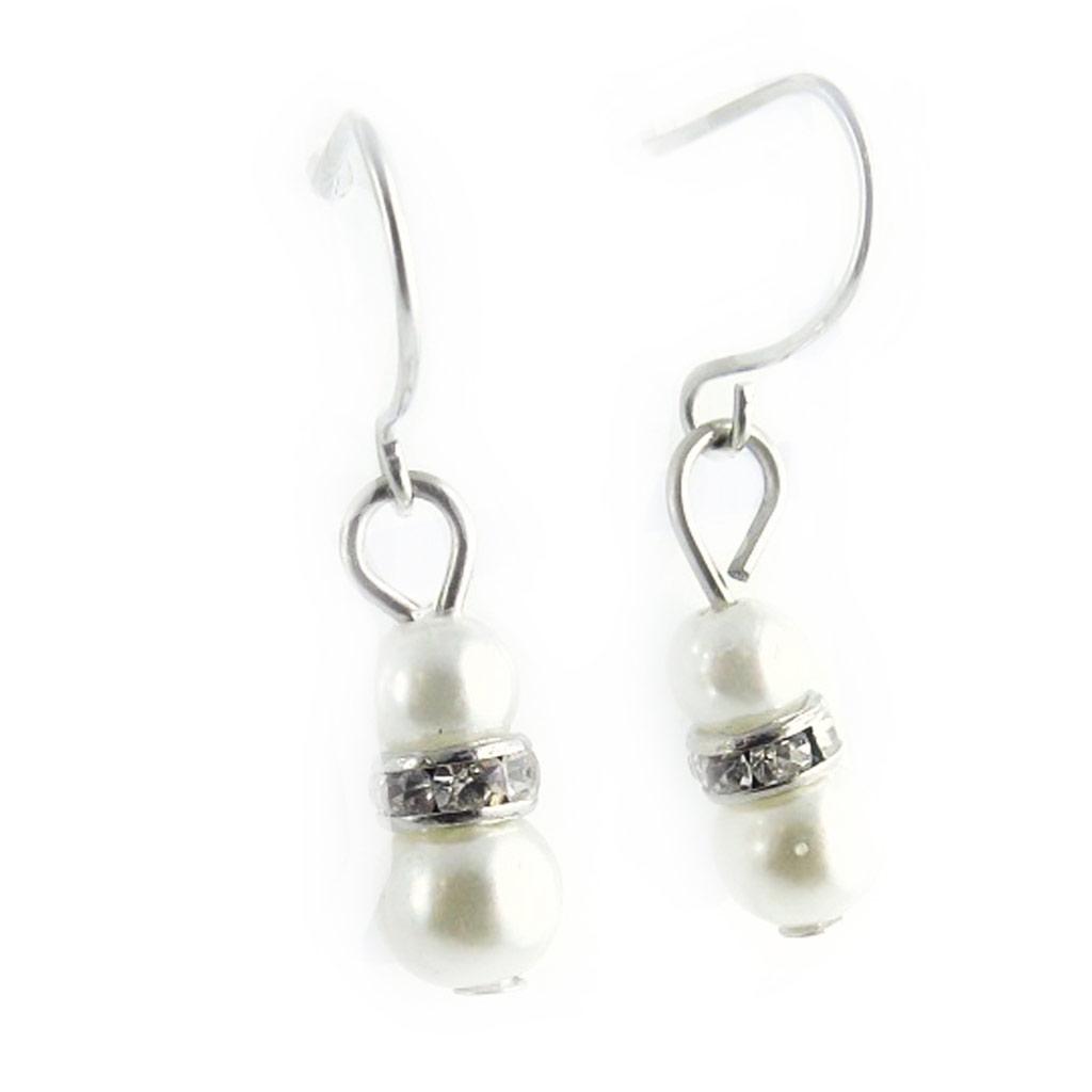 Les Trésors De Lily [L1590] - Ivory 'Sissi' Designer Earrings