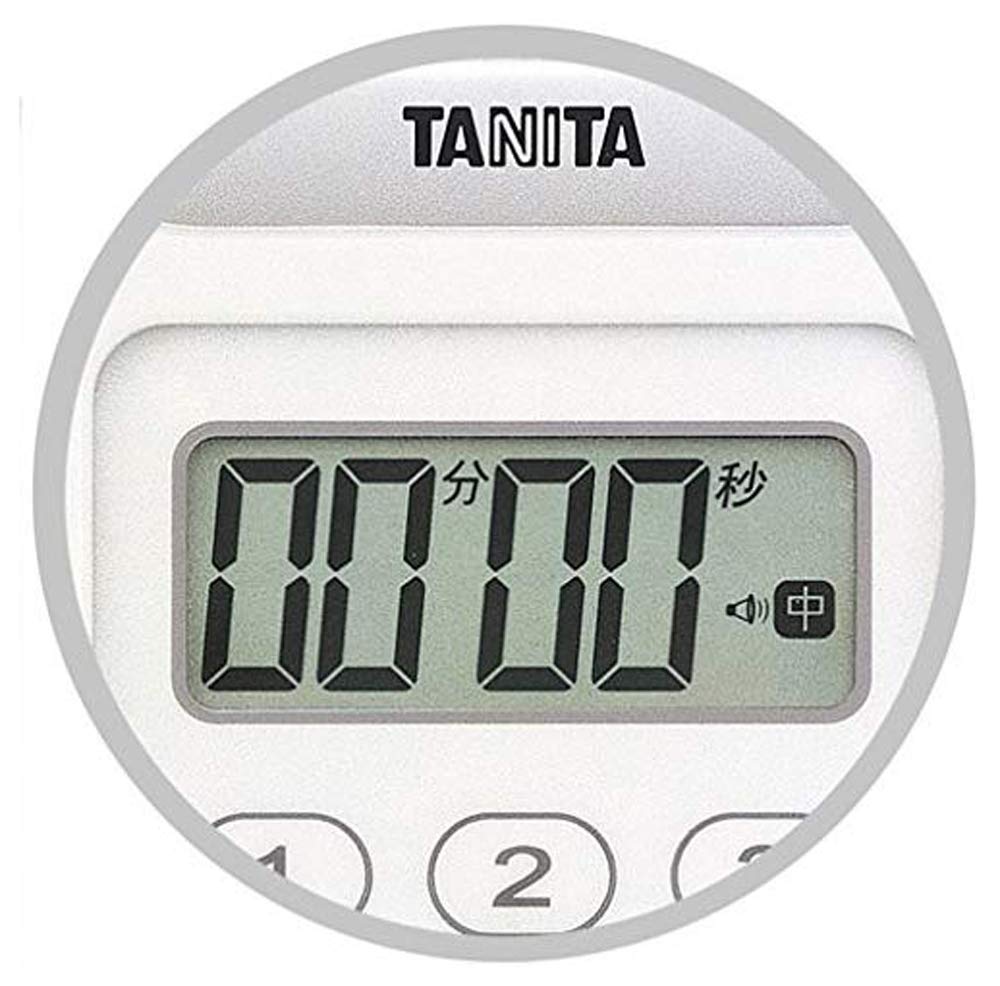 Cronometru de Bucătărie Tanita Rezistent la Apă cu Magnet 100 Minute Alb WH TD-378
