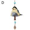 Hand Painted Resin Hanging Bird Song Bell Hanging Wind Chime Garden Decoration Bird Wind Chime Courtyard Decoration