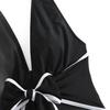 Black Sexy One-Piece Deep V-Neck Bikini with Large Open Back - Women's European & American Style Swimsuit