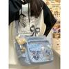 Academy style versatile simple two-dimensional large-capacity messenger bag female transparent shoulder bag oblique span pain bag
